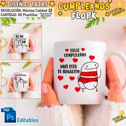 Cumpleaños Flork para Tazas