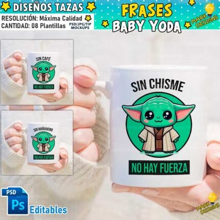 Frases Baby Yoda para Tazas