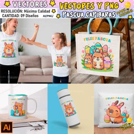 Capybaras de Pascuas PNG y Vectores