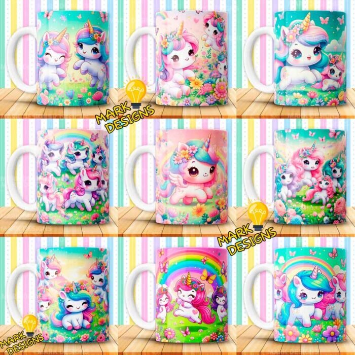 Plantillas Unicornios para Tazas