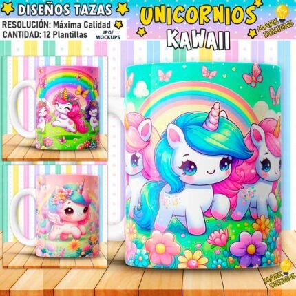 Plantillas Unicornios para Tazas