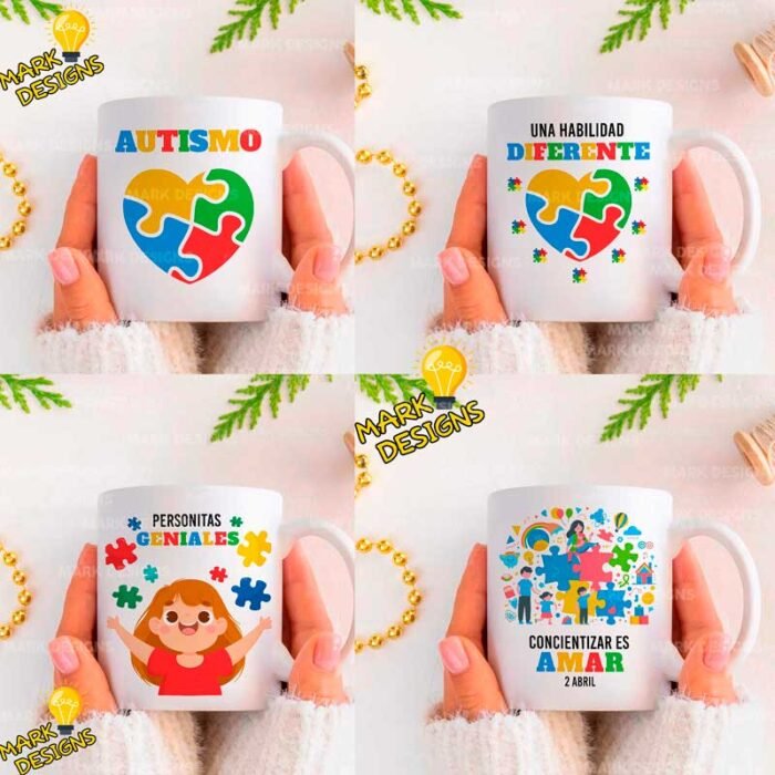 Plantillas Autismo para Tazas