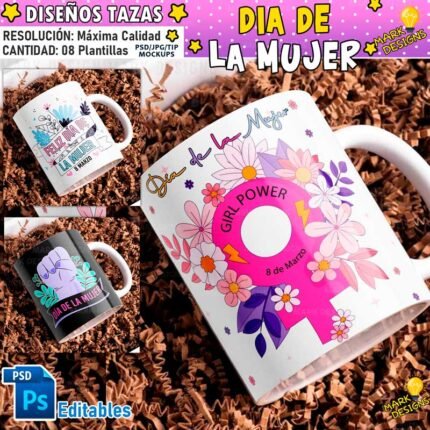 Día de la Mujer para sublimar Tazas