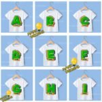 Abecedario de Dinosaurios para Camisetas