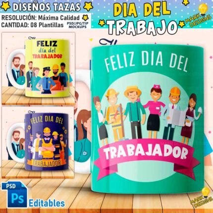 Diseños día del trabajo para Tazas