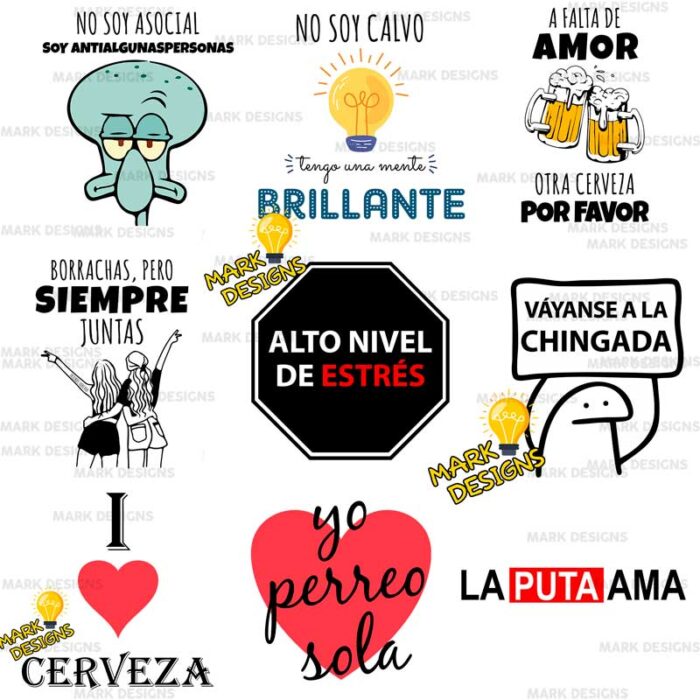 Frases Divertidas Vectores y Png
