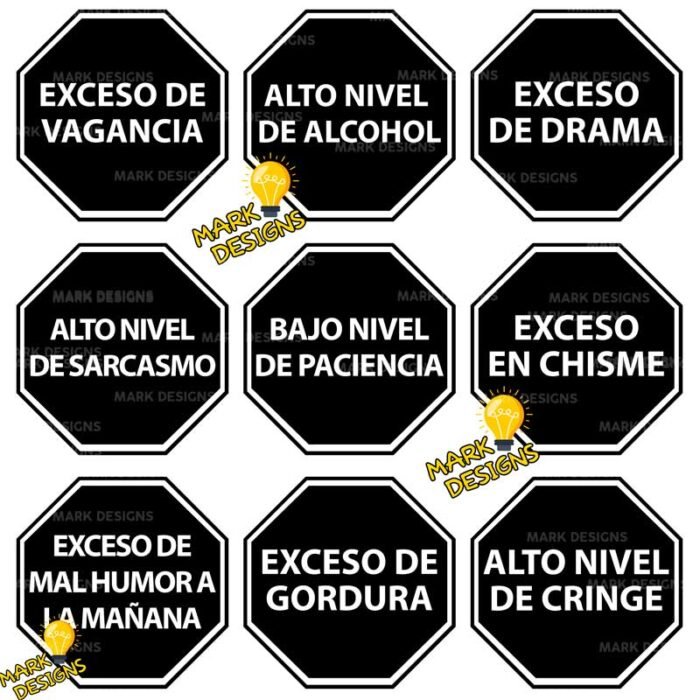 Frases Octágonos Png y Vectores - Image 2