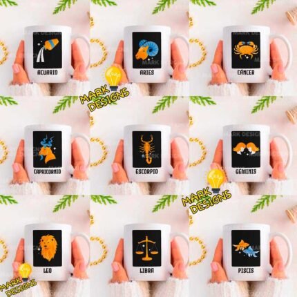 Plantillas Signos Zodiaco para Tazas