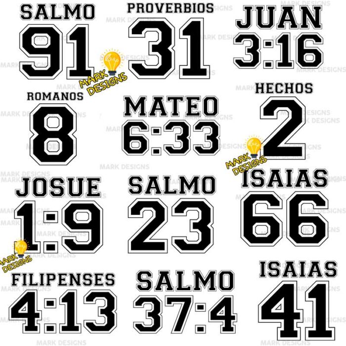 Versículos Cristianos vectores y Png