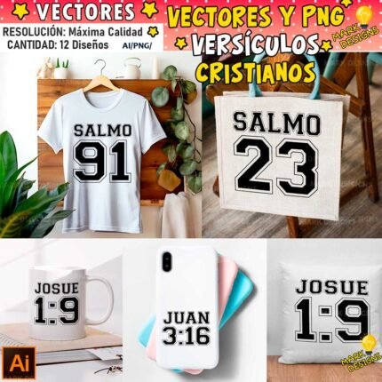 Versículos Cristianos vectores y Png