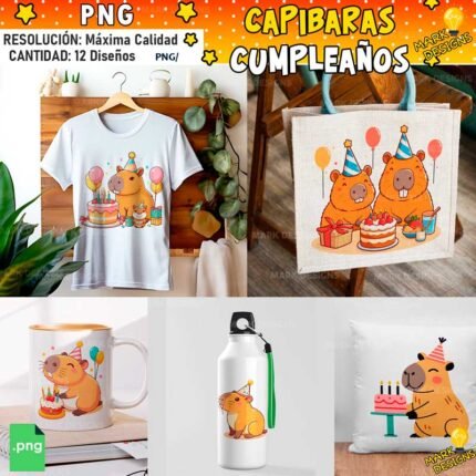 Capibara Cumpleaños png