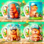 Plantillas Capibara Dia del Padre Tazas - Image 3