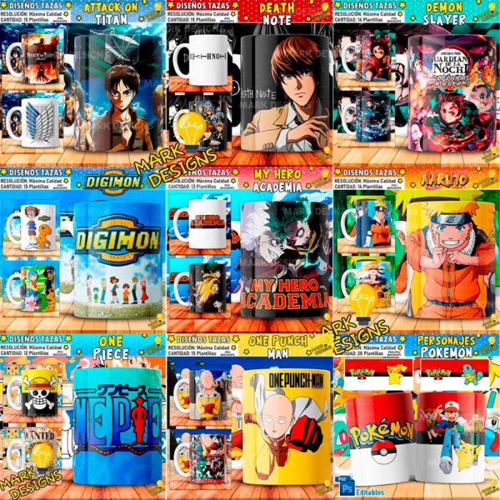 Diseños de Anime para sublimar - MEGA PACK - Image 2