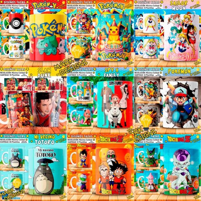 Diseños de Anime para sublimar