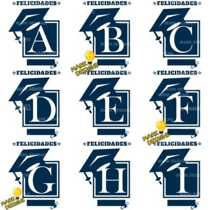 Alfabeto de Graduaciones Png y Vectores