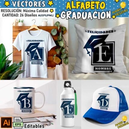 Alfabeto de Graduaciones Png y Vectores