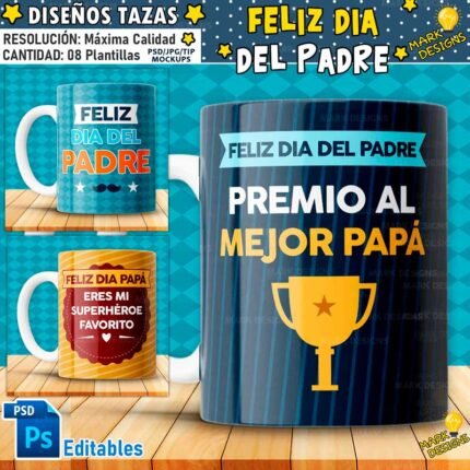 Diseños Tazas Día del Padre