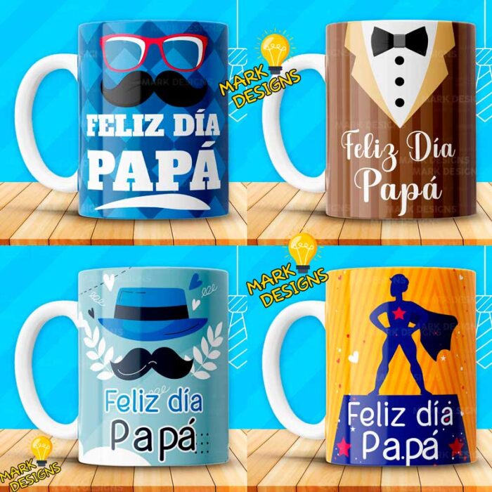 Feliz día Papá para tazas