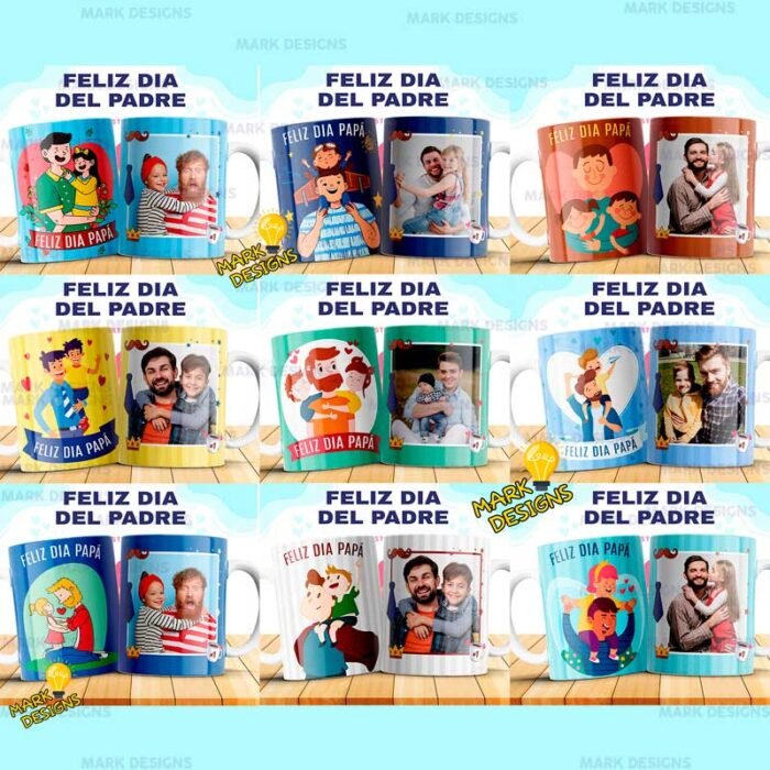 Plantillas Día del Padre con foto para Tazas