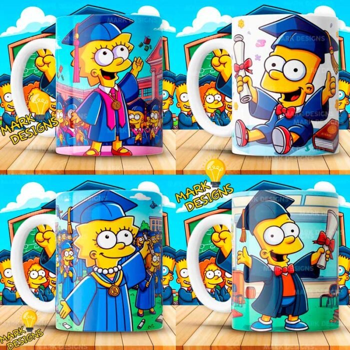 Plantillas Simpsons de graduación para Tazas - Image 3