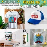 Frases día del Padre Vectores