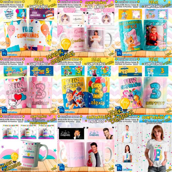 Diseños de Cumpleaños - MEGA PACK - Image 2