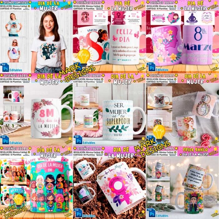 Diseños día de la Mujer - MEGA PACK - Image 2