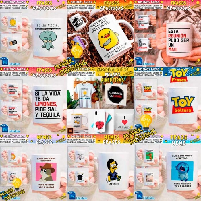 Diseños Frases Graciosas - MEGA PACK - Image 4