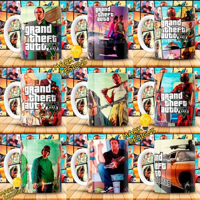 Plantillas de GTA para Tazas