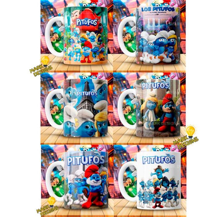 Plantillas Los Pitufos para Tazas - Image 3