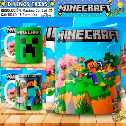 Plantillas de Minecraft para Tazas