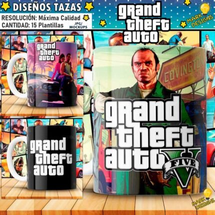 Plantillas de GTA para Tazas