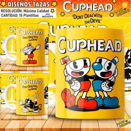 Plantillas de Cuphead para Tazas