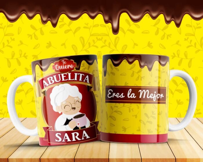 Plantilla chocolate abuelitos para tazas + Regalo - Image 3