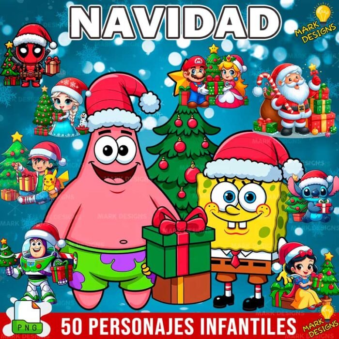 Personajes Navideños Infantiles en Png
