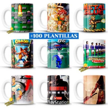 Plantillas Tazas Videojuegos Retro Play
