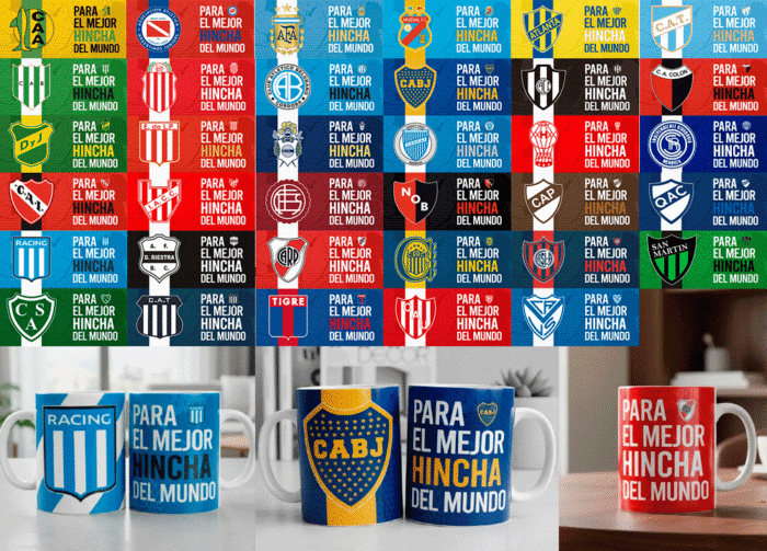 Plantillas Fútbol Argentino para Tazas ⭐⭐⭐+ Regalos - MEGA PACK 🇦🇷 - Image 6