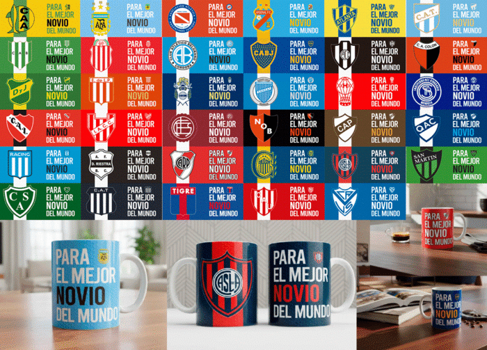 Plantillas Fútbol Argentino para Tazas ⭐⭐⭐+ Regalos - MEGA PACK 🇦🇷 - Image 8
