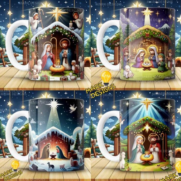 Plantillas Nacimiento Navideño para Tazas ⛪🎅 - Image 3
