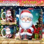 Plantillas Papá Noel para Tazas