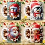 Personajes Navideños 3D para Tazas 🍵🐧 - Image 3