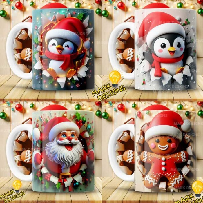 Personajes Navideños 3D para Tazas 🍵🐧 - Image 3