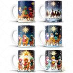 Diseños de Reyes Magos para tazas
