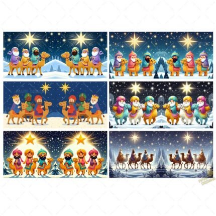 Diseños de Reyes Magos para tazas