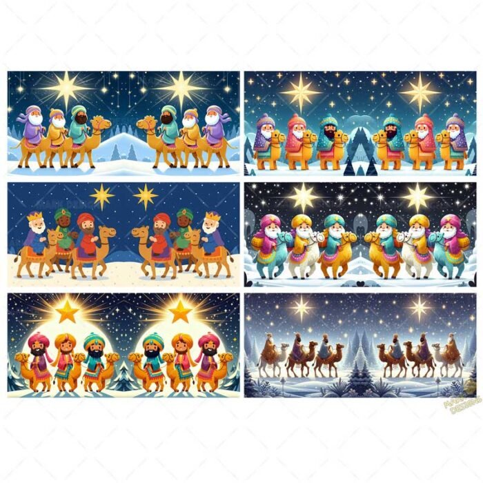 Diseños de Reyes Magos para tazas