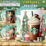 Plantillas Starbucks Navidad para Tazas