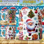 Diseños Stickers Navideños para tazas