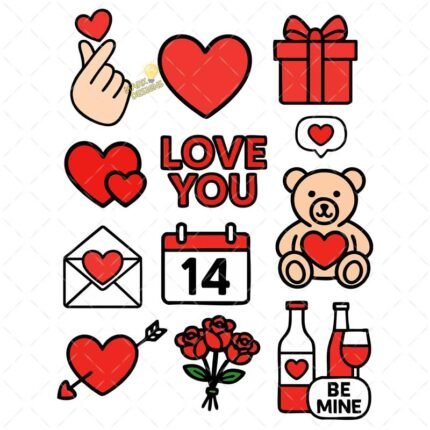 Vectores de San Valentín para Sublimación