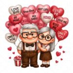 Imagen San Valentín Enamorados up PNG