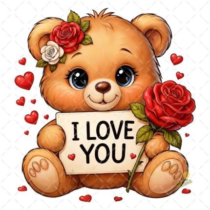 Oso I love you PNG